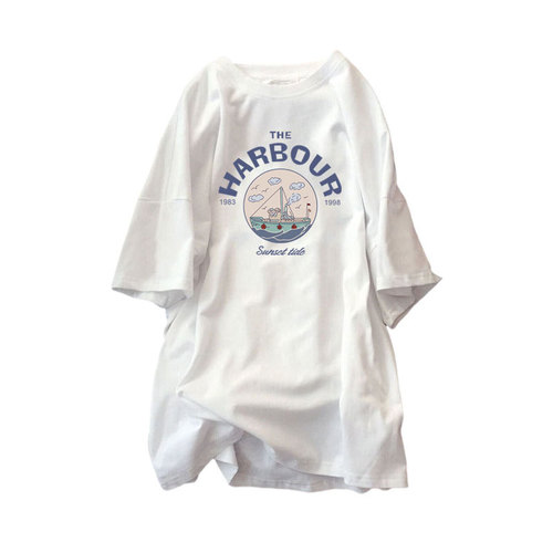 Maternity Nursing T-shirt Women's Short Sleeve Mid-length Top Loose Large Size Summer Feeding Maternity Underwear for Women 