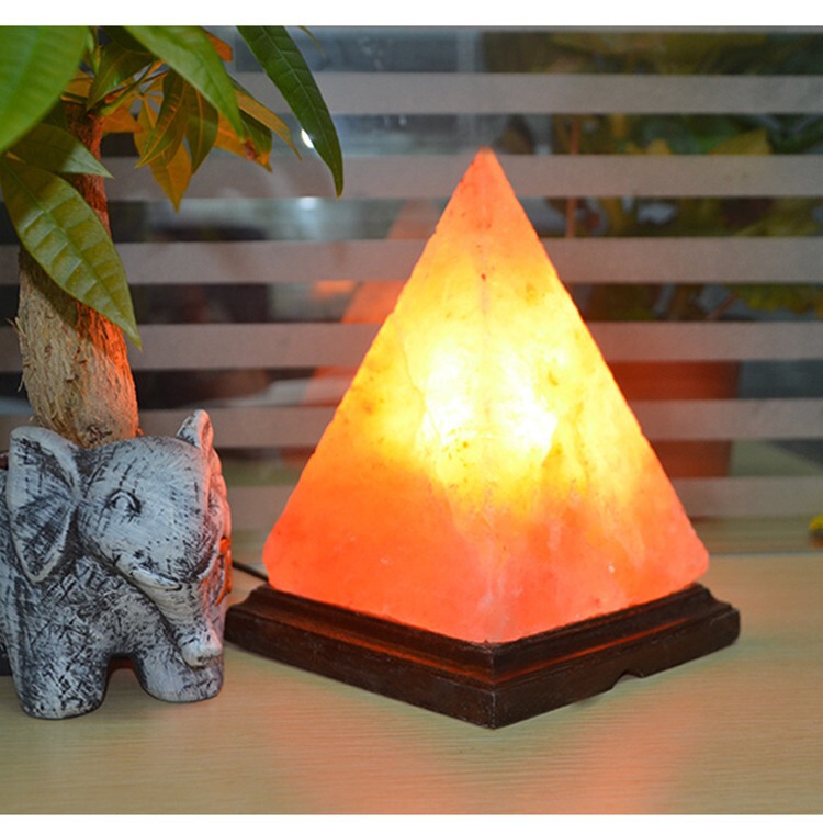 Salt Lamp Himalayan Salt Lamp USB Pyramid Salt Lamp Various Night Lights Bedroom Lamp Bedside Lamp