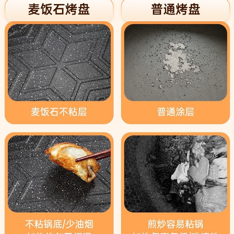 烤鱼盘长方形家用加厚电磁炉燃气灶通用烤鱼专用烤盘烤鱼锅盆盘子|undefined