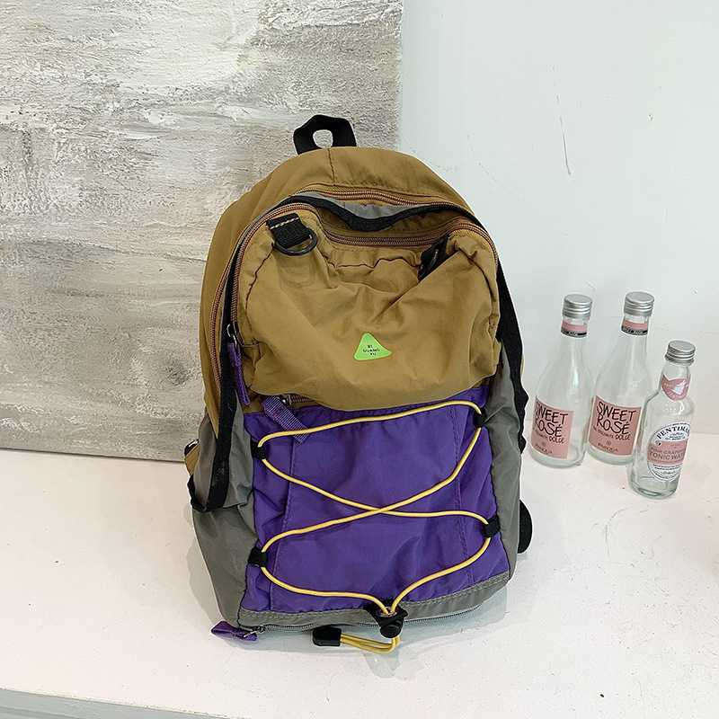 Original Single Outdoor Backpack Boys' Colored Hiking Bag Schoolbag Ultra-light Travel Bag Lightweight Hiking Small Backpack for Women