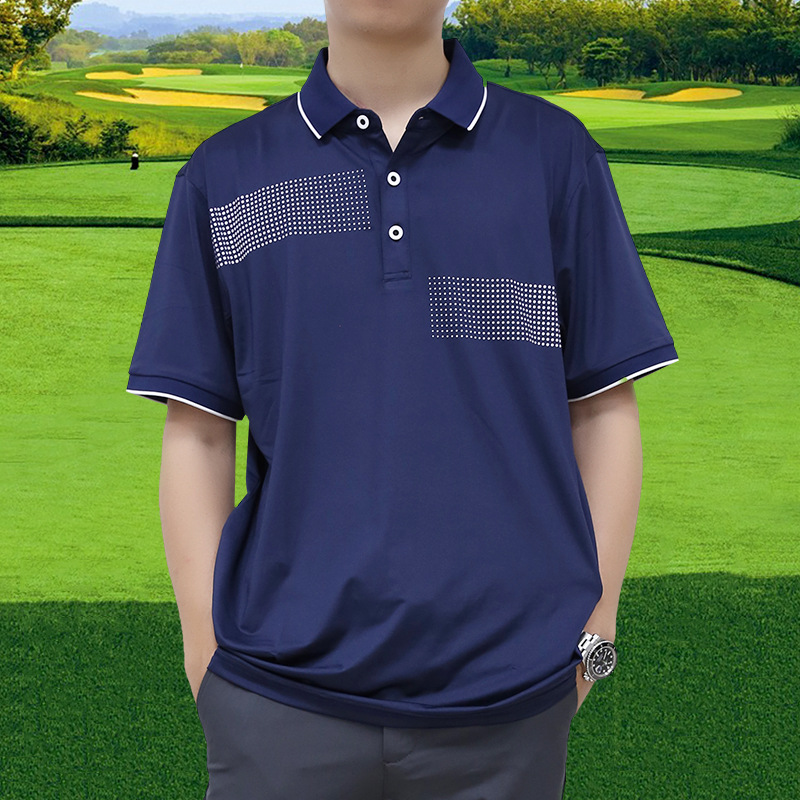 Golf fitness camiseta de secado rápido de manga corta de solapa deportes Polo camisa de los hombres 2024 nueva fábrica de verano al por mayor