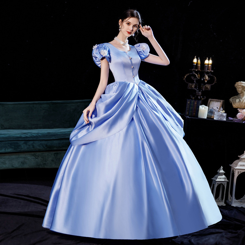 Cinderella Fairy Tale Drama Graduation Ceremony Host Dress Birthday Party Dress Queen Court Dress