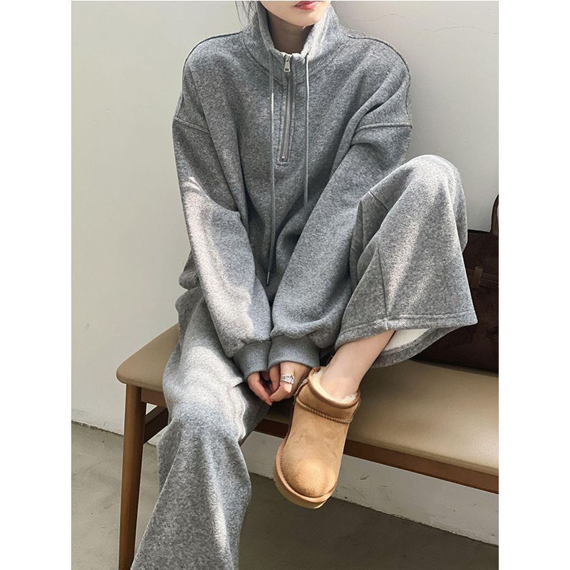 运动服套装女秋季潮学生韩版宽松时尚洋气减龄百搭休闲两件套|undefined