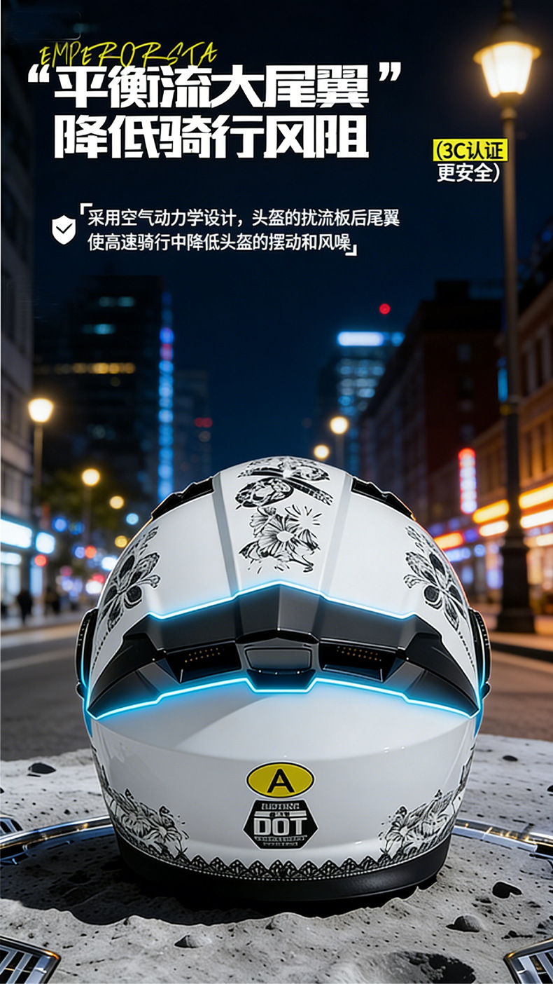 3C certified motorcycle open-face helmet for men, all-season universal electric vehicle helmet with built-in Bluetooth slot, safety helmet