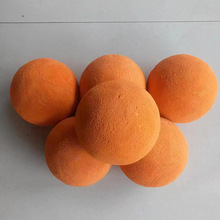 现货供应彩色清洗海绵球电厂清洁管道金刚砂胶球凝结器橡胶黄色