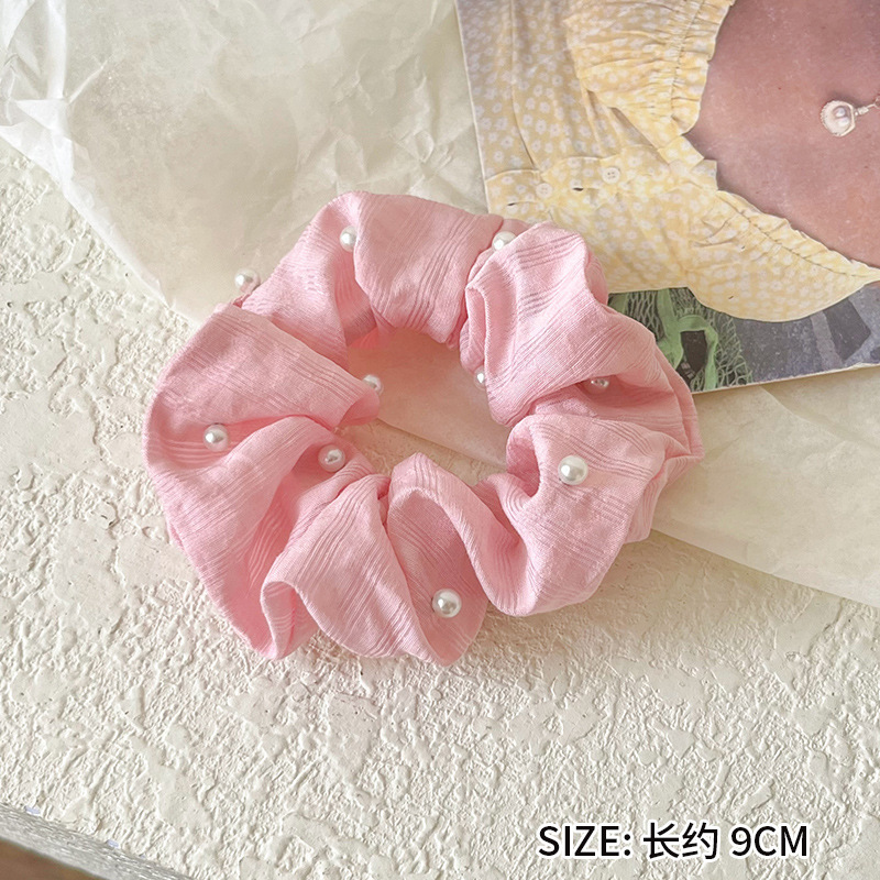 可爱红色小樱桃蕾丝大肠发圈女高级感百搭头饰扎头发大号春夏发绳|undefined