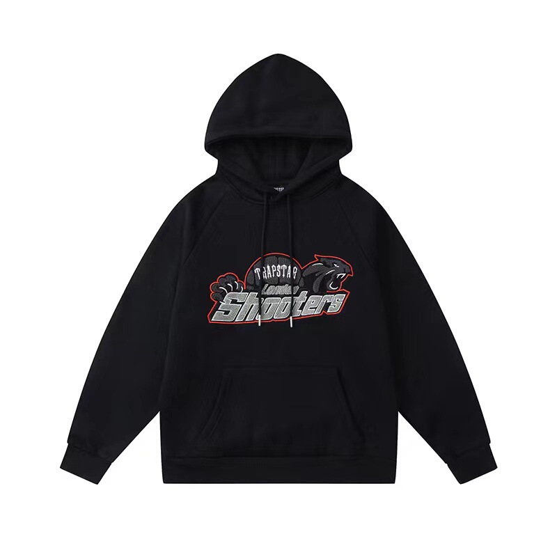 外贸Trapstar经典款彩虹渐变字母印花设计感宽松休闲百搭连帽卫衣|undefined
