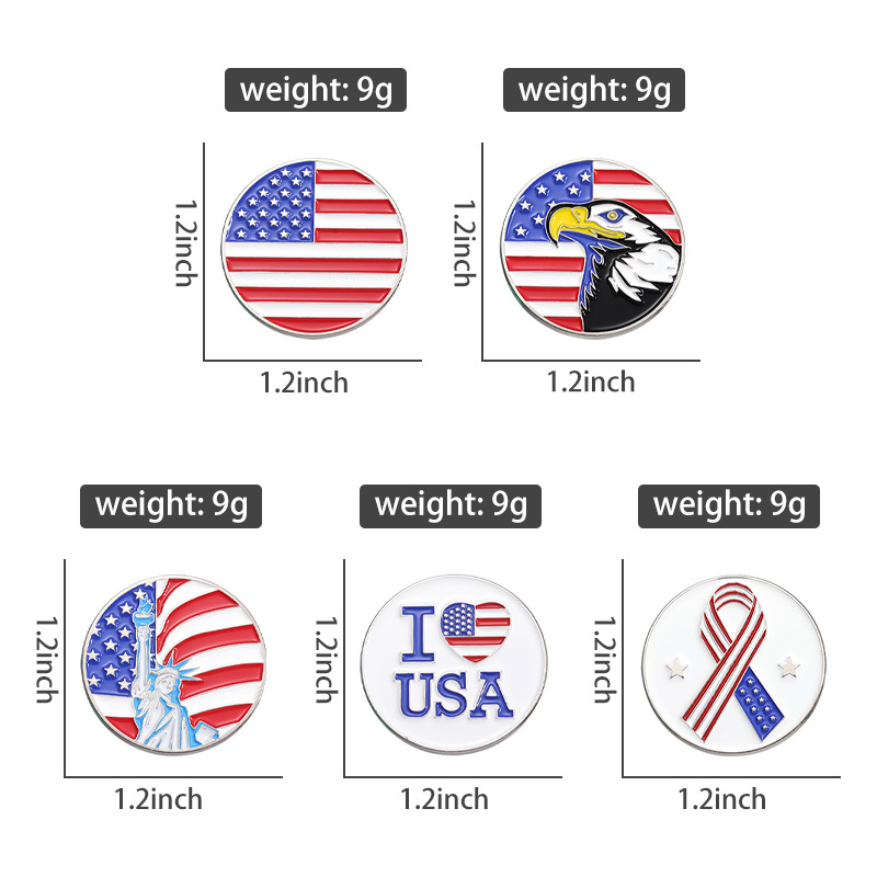 IG Style Simple Style National Flag Eagle Zinc Alloy Enamel Plating Unisex Brooches display picture 1