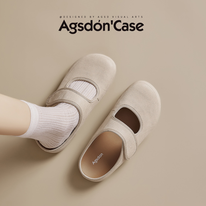 August Lion Denburken Half Pantuflas Mujer 2025 Nuevo estilo de verano Ropa exterior Suela gruesa Zapatos Mary Jane para mujeres embarazadas