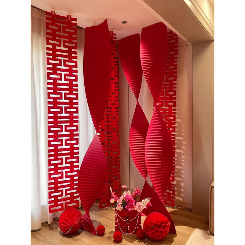 결혼식 방 장식 종이 접기 스트립(바닥 장식 제외)