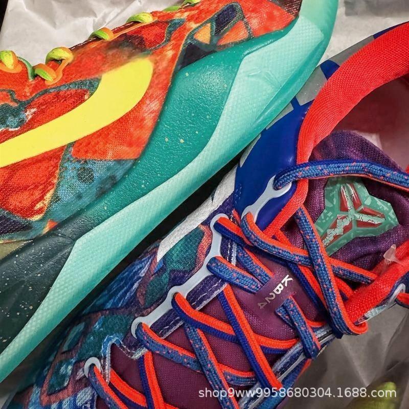 莆田跨境 Kobe 8 What The科比8 鸳鸯蓝橙男子低帮篮球鞋HM96-9|undefined
