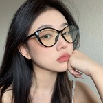 新款猫眼复古眼镜框时尚网红素颜框架镜 圆框大框防蓝光平光镜潮