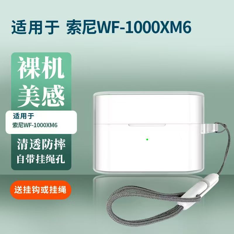 Nueva aplicación Sony WF - 1000XM6 cubierta de auriculares TPU cubierta de protección contra caídas cubierta de auriculares transparente suave