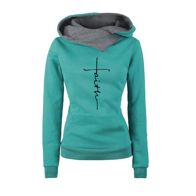 Sudadera con Capucha para Mujer de Poliéster Interior Afelpado Manga Larga para Otoño e Invierno image 4