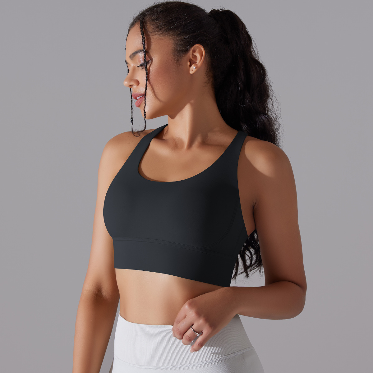 127g Weight Sleeveless Sleeve Length Nylon, Spandex Fabric Type Short Top Length Halter Crisscross Tank Tops Type Fitness, Yoga Occasion U Neck Neckline Solid Color Pattern Sports Style Sports Solid Color Nylon Spandex U Neck Active Tops Halter Crisscross Tank 58