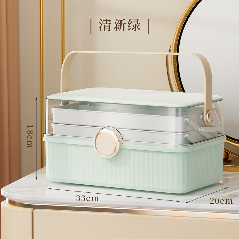 Large Medicine Box Home Storage Household Large Capacity Dormitory Emergency Medical Box Drug Multi-Layer Portable Storage Medicine Box