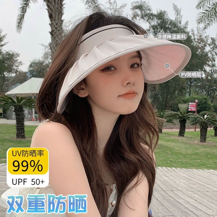 2025 new sun hat female summer air top big brim sun protection hat uv protection outdoor face cover sun hat