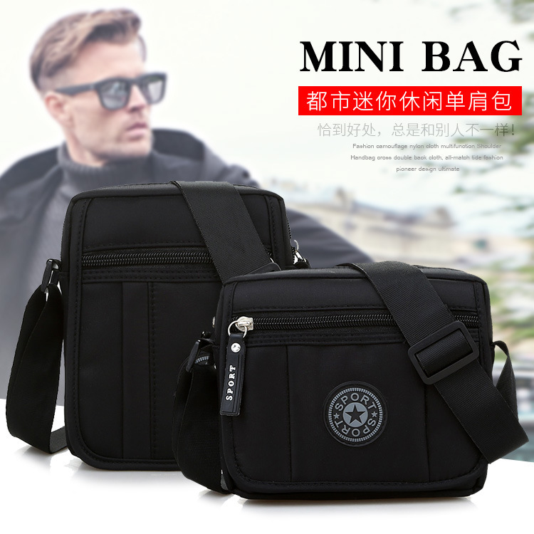 Cross-border New Men's Small Bag Shoulder Crossbody Bag Water-repellent Nylon Cloth Casual Mobile Phone Bag Coin Purse Wholesale Cross-border New Men's Small Bag Shoulder Crossbody Bag Water-repellent Nylon Cloth Casual Mobile Phone Bag Coin Purse Wholesale