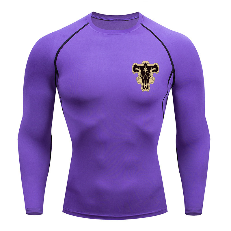 Men's Printed Compression Sports T-Shirt Quick Drying Breathable Sweat Wicking Elastic Tights For Gym Workouts And Running_voghion.com