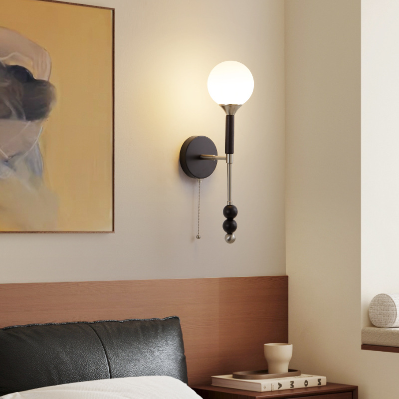 Lámpara de noche nuevo estilo moderno y simple americano retro de alta gama personalidad creativa sofá dormitorio lámpara de pared de cabecera