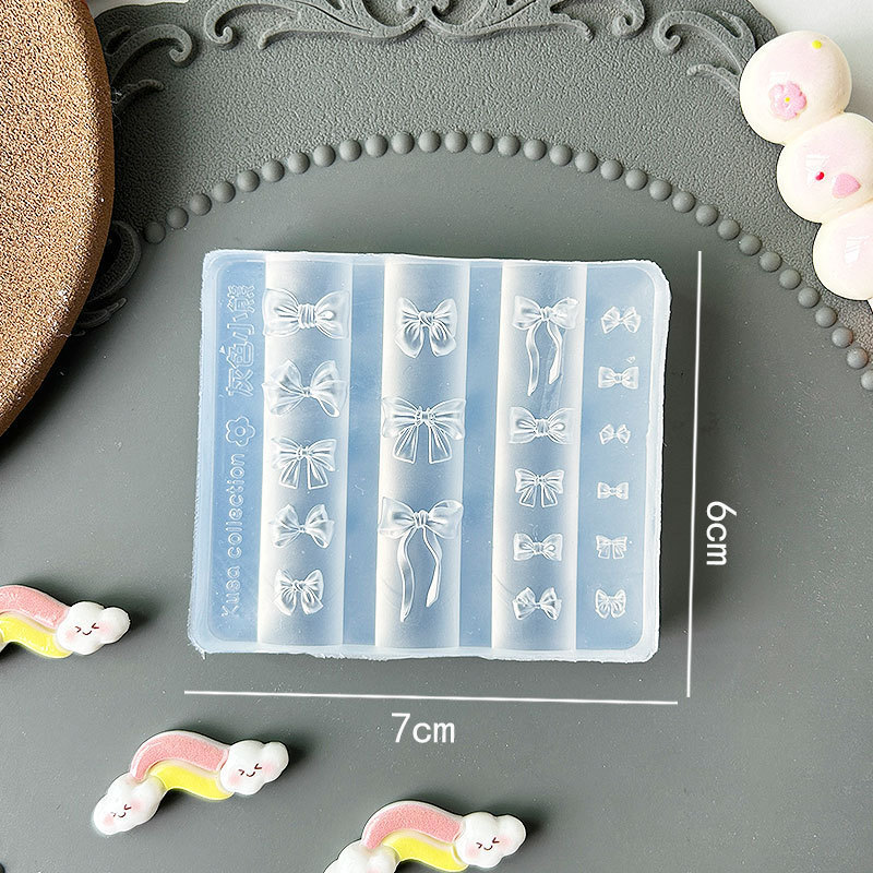 Molde de manicura amor arco en relieve flor ornamentos molde abrasivo alta permeabilidad estereoscópica DIY decoración molde de silicona