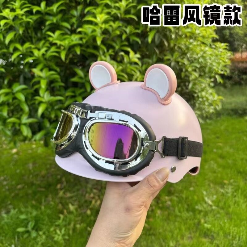 3C certified men's and women's electric vehicle helmet, couple's Harley retro half helmet, motorcycle all-season riding safety helmet