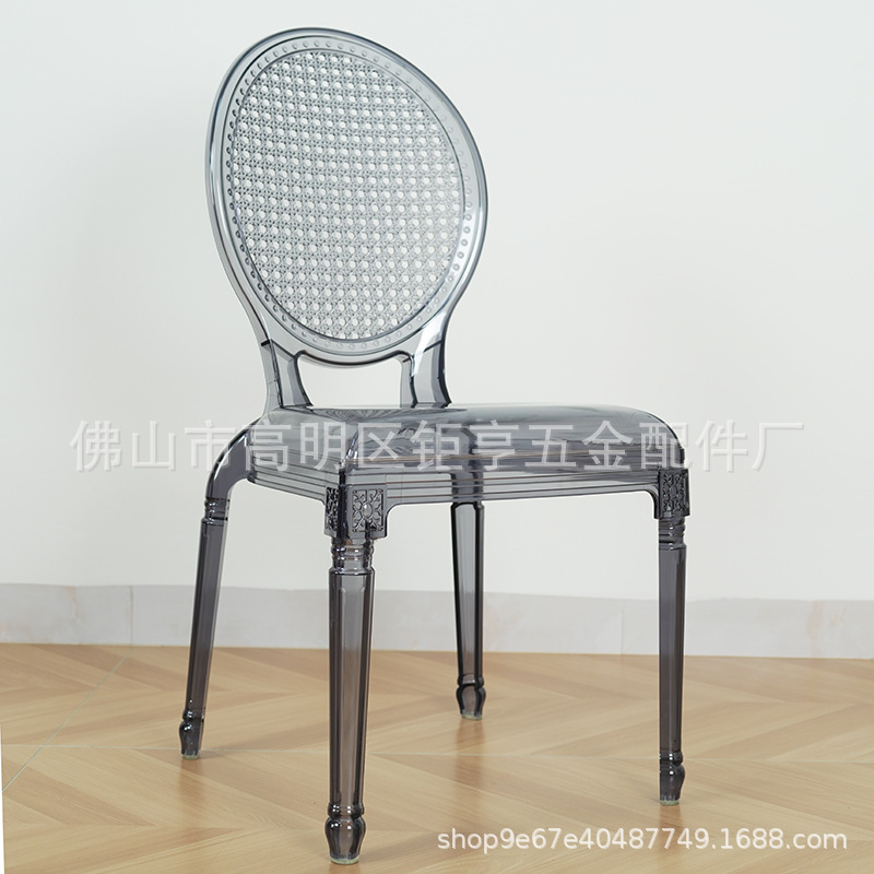 PC silla de princesa de boda transparente silla de cristal silla de respaldo de palacio silla de comedor al aire libre silla de acrílico silla de hotel para el hogar