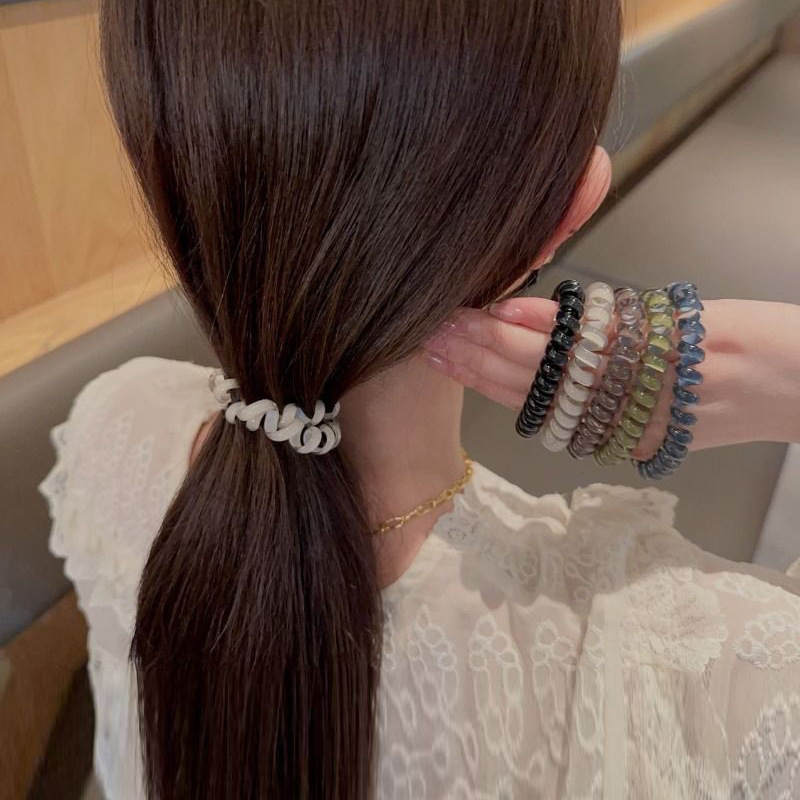 韓国製の高品質グレープココナッツ水玉ヘアバンド、爽やかで万能なヘアロープ、ヘアロープ、ヘアアクセサリー、ヘッドバンド、ゴムバンド、電話リング|undefined