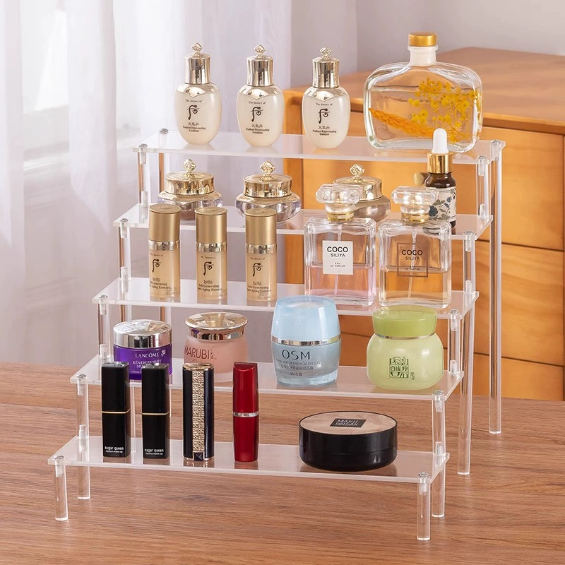 Акриловый слепой ящик ручной работы многоуровневая лестничная полка для витрины пузырьков Mart Cosmetic украшения прозрачная витрина