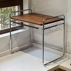 キッチン多機能棚家庭用2025新型電子レンジ中古風収納棚調味料コップスナック棚
