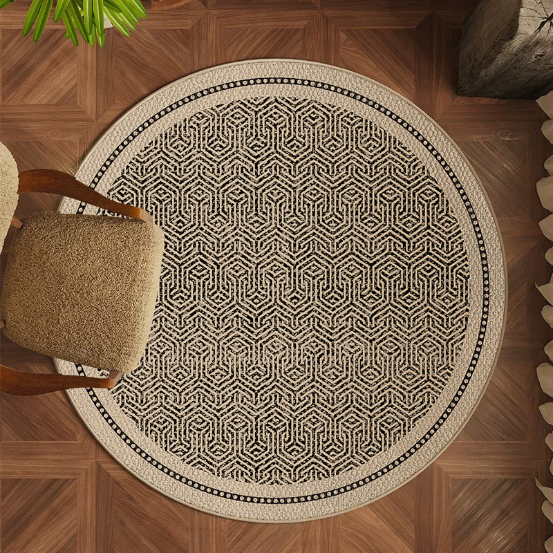 Alta sensación de alfombra redonda TPR belga camisola alfombra dormitorio estudio sala de estar sofá mesa de té mantas