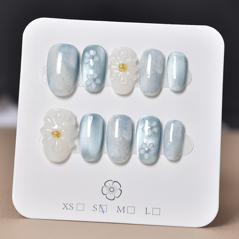 Yarn de estrella suave puro ojo de gato hecho a mano para usar uñas de alto nivel, parches de uñas falsas blanqueadoras, productos terminados de manicure. image 83