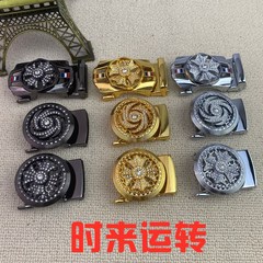 ベルトヘッド男自動バックル合金ズボンベルトバックルヘッドベルト部品スロット自動ヘッド時に回転バックルを運転します。