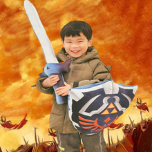 跨境新款毛绒剑盾玩具游戏周边产品儿童玩耍布绒玩具厂家直批代发