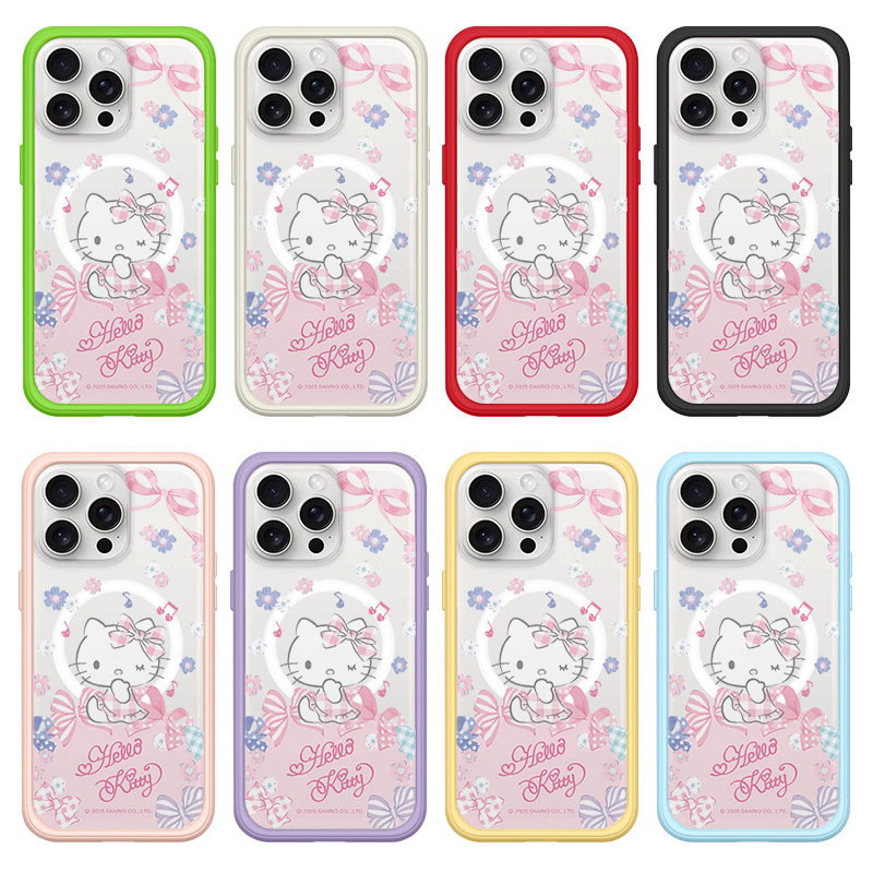 Rhino Shield Magnetic Iphone16Pro Max Mobile Phone Case Back Panel Two-In-One 15P Cartoon 14 Dream Bow