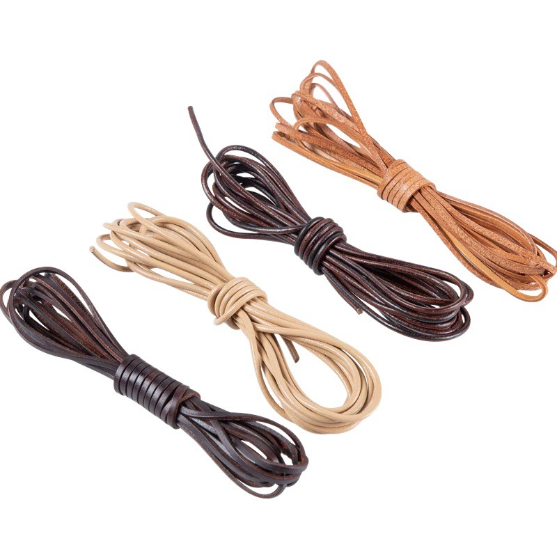 Веревка из воловьей кожи Ремешок из натуральной воловьей кожи DIY ювелирные аксессуары Материал ручной работы Браслет из воловьей веревки Ожерелье Веревка в наличии Оптовая продажа