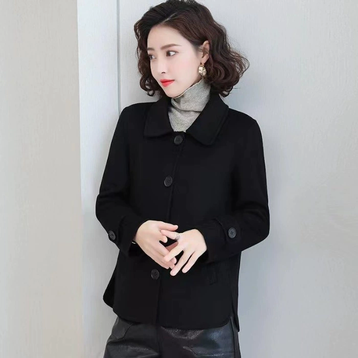 Пальто короткое, осенний жакет, стиль Chanel, свободный прямой крой, стройный силуэт, облегающий, для подростков, западный стиль