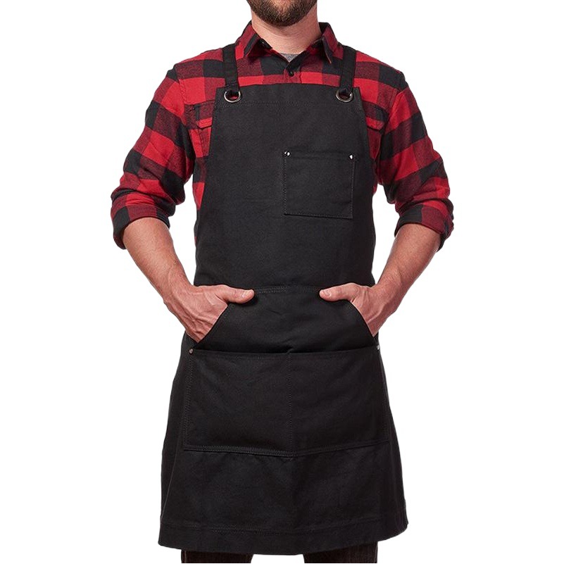 Amazon transfronteriza de los hombres delantal de mezclilla logotipo personalizado restaurante herramientas de barbacoa monos delantal al por mayor personalizado