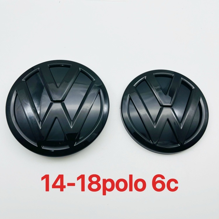 Suitable for Volkswagen Old Models 09-13 Polo 6R 14-186C Modified Car Logo Black Front and Rear Center Net Tail Logo