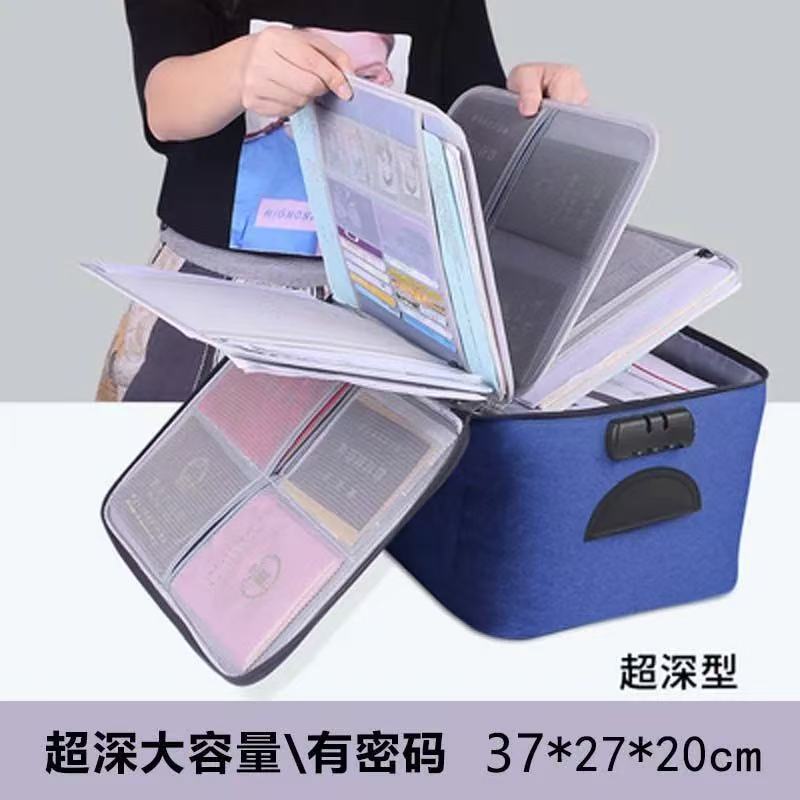 Bolsa de almacenamiento de certificados bolsa de almacenamiento de gran capacidad de múltiples capas caja de almacenamiento de archivos familiares pasaporte titular certificado bolsa al por mayor