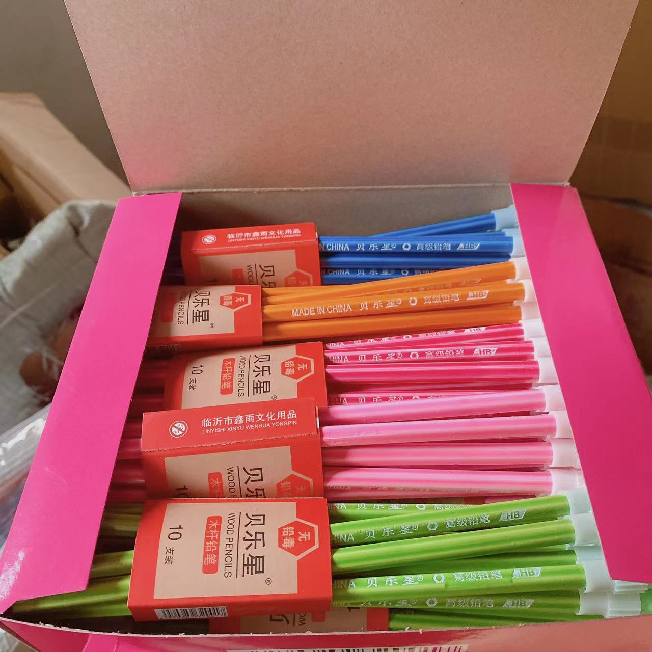 La Escuela Primaria jardín de infantes color flor Polo 3 lápiz de cuero grande con goma HB lápiz papelería de Ventas Directas tienda lote de 2 yuanes
