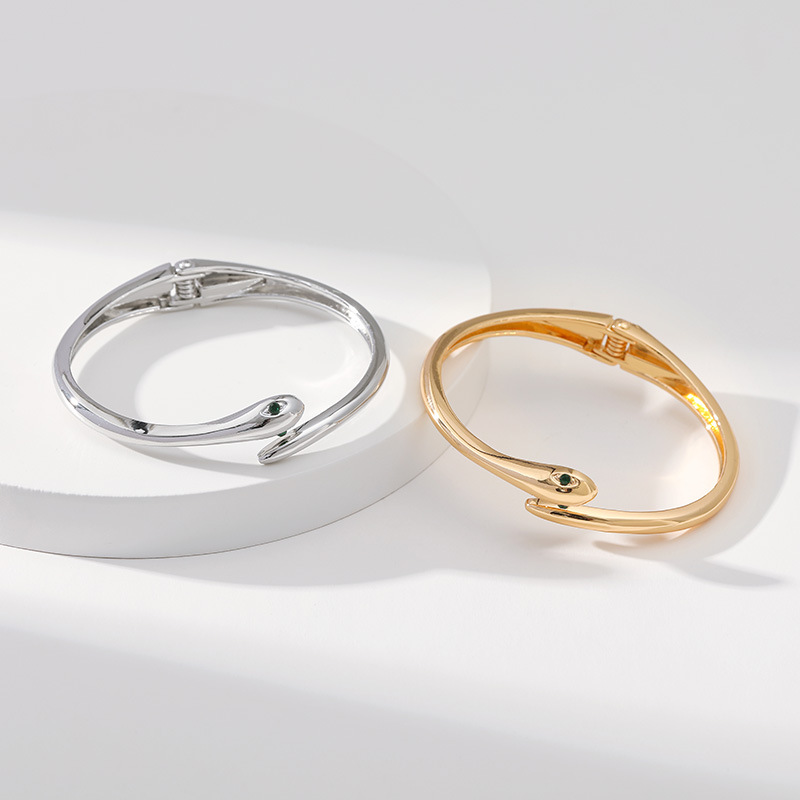 Retro Snake Alloy Inlay Glass Womenu0027S Bangle 1 Piece