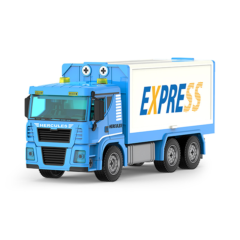 Envío gratuito grande desmontaje ingeniería vehículo juguete DIY tuerca desmontable montaje simulación minería vehículo modelo camión de bomberos