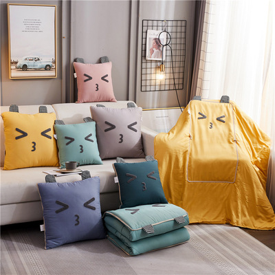 Pillow Blanket Dual cushions were sofa Office Noon break pillow air conditioner Car lumbar pillow Bedside backrest