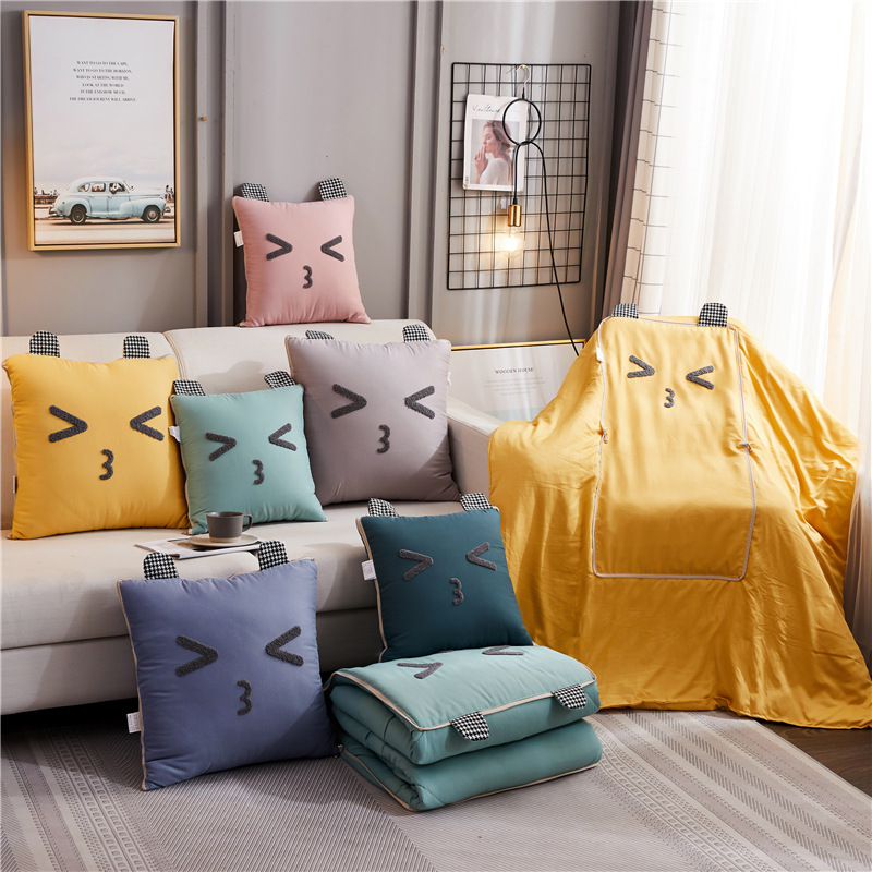 Pillow Blanket Dual cushions were sofa Office Noon break pillow air conditioner Car lumbar pillow Bedside backrest