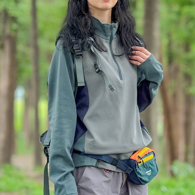 2026 New Outdoor Moisture-Wicking Quick-Dry Sports Long-Sleeve T-Shirt for Women, Spring and Autumn Hiking and Mountaineering Half-Zip Stand-Up Collar Top 2026 New Outdoor Moisture-Wicking Quick-Dry Sports Long-Sleeve T-Shirt for Women, Spring and Autumn Hiking and Mountaineering Half-Zip Stand-Up Collar Top