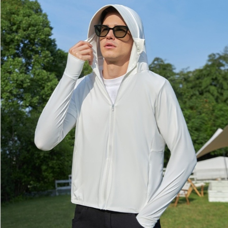 Buscando ropa de protección solar de hilo original de primavera y verano personalizada de fábrica 2024 nuevo estilo de ciclismo anti-ultravioleta con sensación de hielo