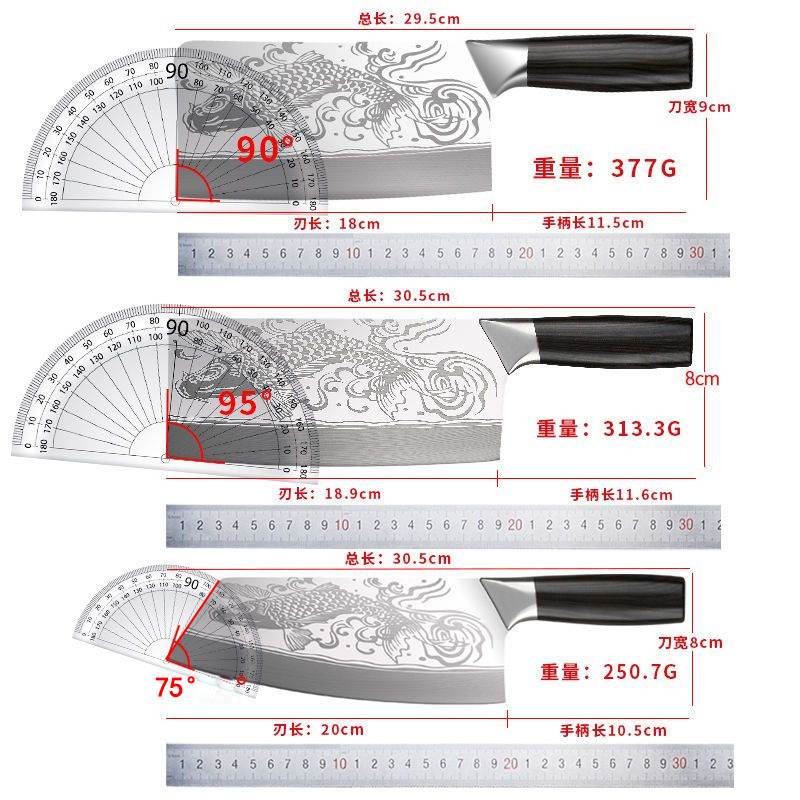 Yangjiang cuchillo afilado cuchillo de cocina cuchillo de acero completo cuchillo de cocina de dos usos cuchillo de corte de carne cortador de cocinero