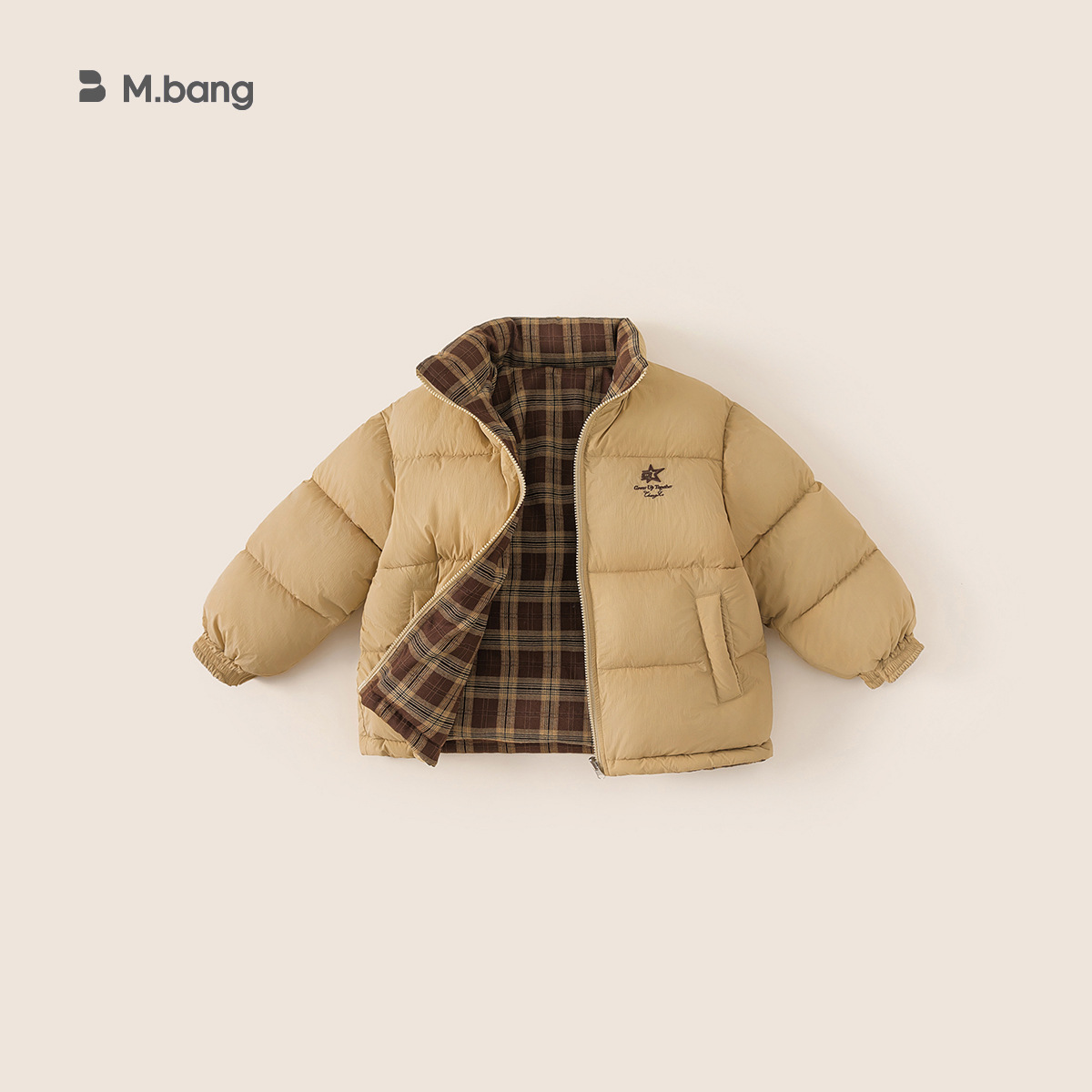 Yubao ropa de invierno para niños chaqueta de pluma tres prevención nuevo tipo de ropa de invierno para niños dos lados con chaqueta cálida de seda blanca