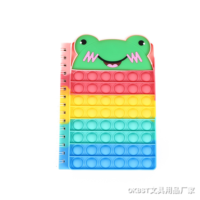 Transfronterizo nuevo asesino de ratas pionero papelería suministros escolares Escuela Primaria estudiante de silicona cuaderno burbuja de descompresión burbuja cuaderno